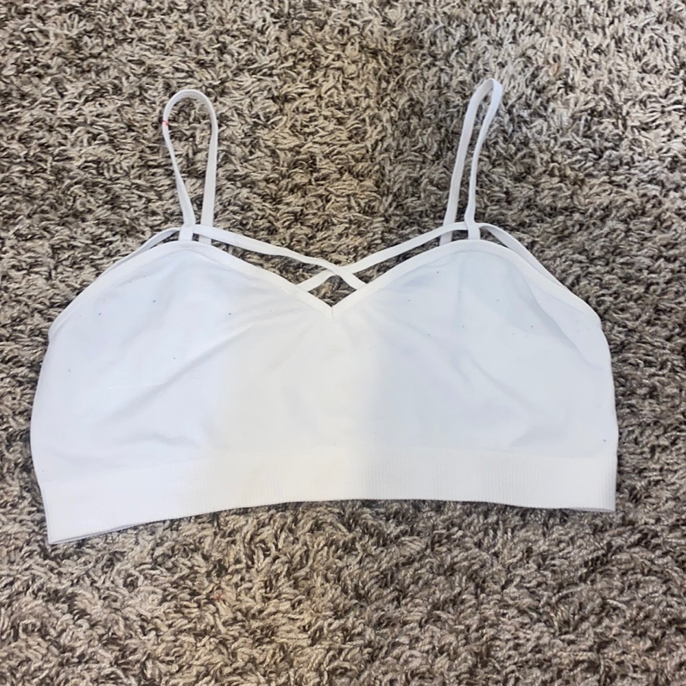 white bralette